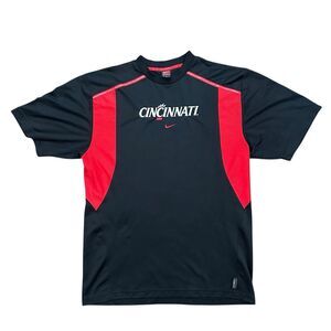 Vintage Cincinnati Bearcats Mens Medium Nike Center Swoosh Team Warm Up Shirt